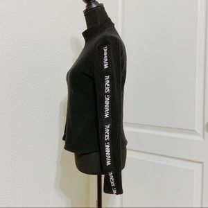 Zara Trafaluc ribbed shirt black Large